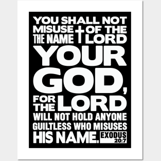 Exodus 20:7 Name Of The LORD Posters and Art